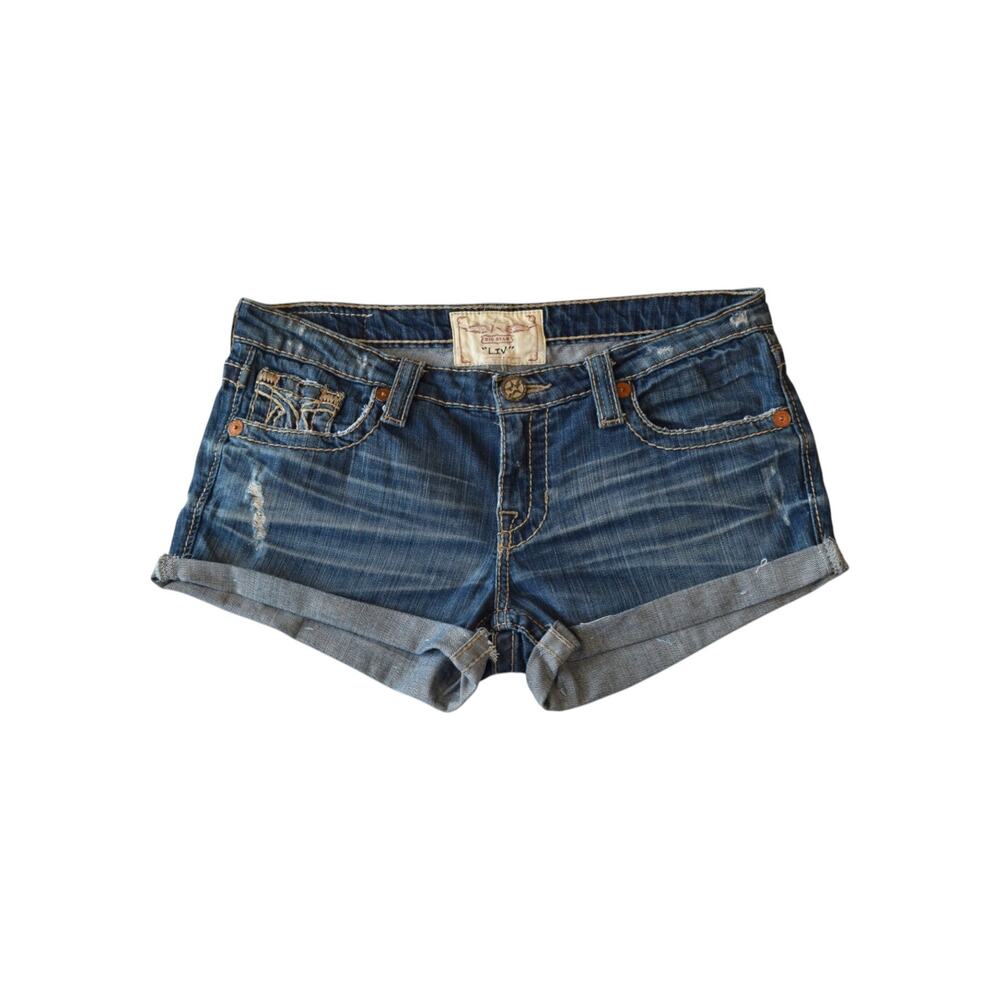 Y2K Big Star Liv Cuffed Denim Shorts Size 31 Low Rise Jean Shorts